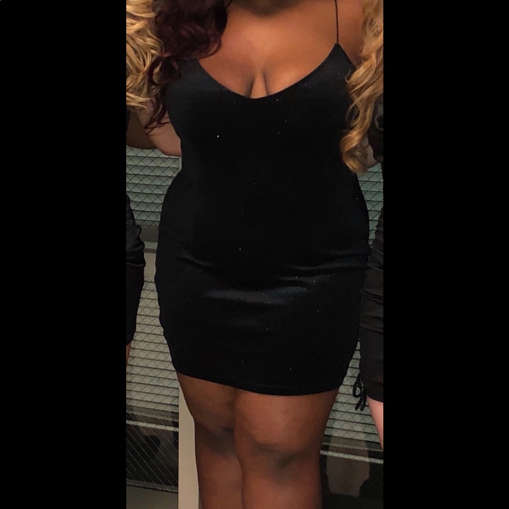 Black mini dress
